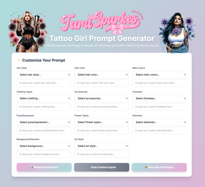 Tattoo Girl Prompt Generator